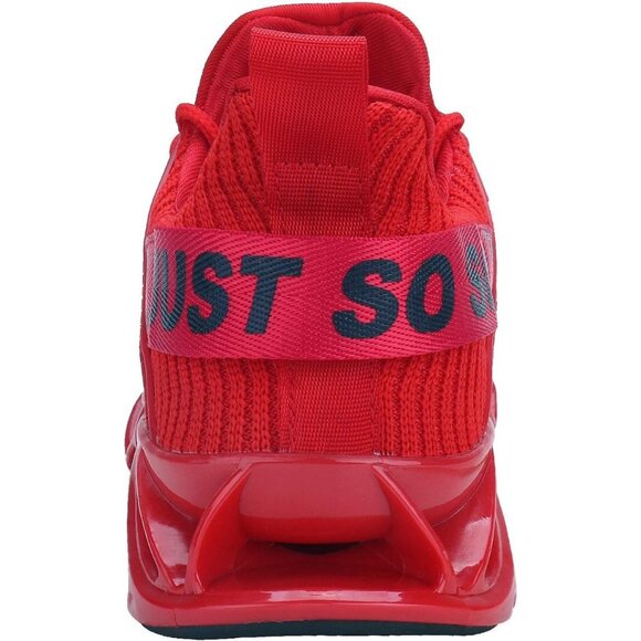 Women's Red Running Walking Tennis Blade Non Slip Athletic Sneakers Shoes - Picture 6 of 8